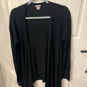 Mossimo Medium Supply Co. Black ribbed cardigan sweater